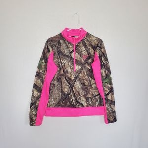 True Timber Pink & Camo 1/4 zip Pull Over